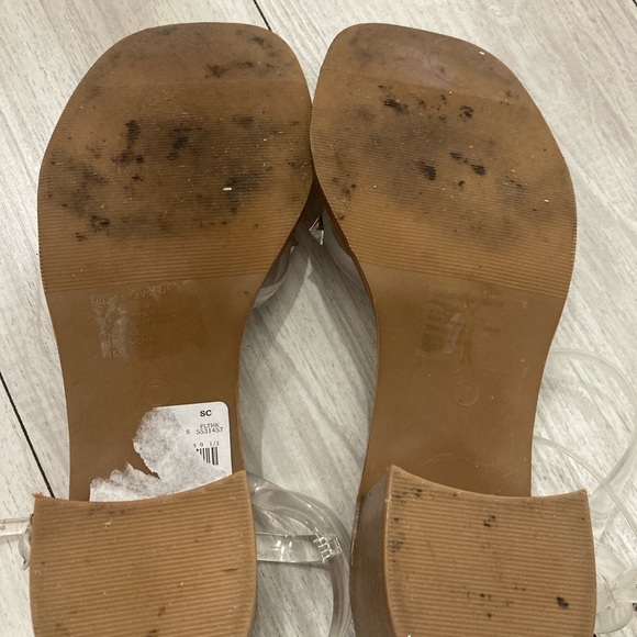 Zapatos de verano con tirantes de plástico alrededor del tobillo size 7 - Picture 4 of 4